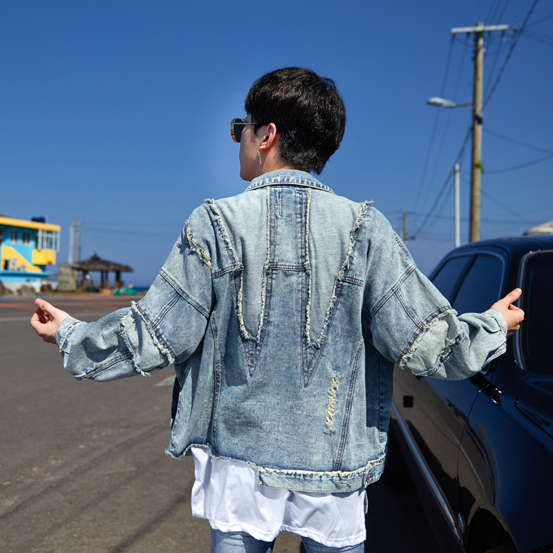 2021 New Biker Hip Hop Man Trend Short Jacket East Autumn Suit Relaxed Season Baggy Jeans Old Coat. I0AJ, Blue.
2021 New Biker Hip Hop Man Trend Short Jacket East Autumn Suit Relaxed Season Baggy Jeans Old Coat. I0AJ, Blue.