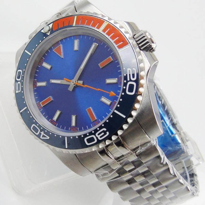 BLIGER Blue Mechanical Men Watch Sapphire Glass Jubilee Band MIYOTA Movement Rotating Bezel1, Mingzhu 2813
BLIGER Blue Mechanical Men Watch Sapphire Glass Jubilee Band MIYOTA Movement Rotating Bezel1, Mingzhu 2813