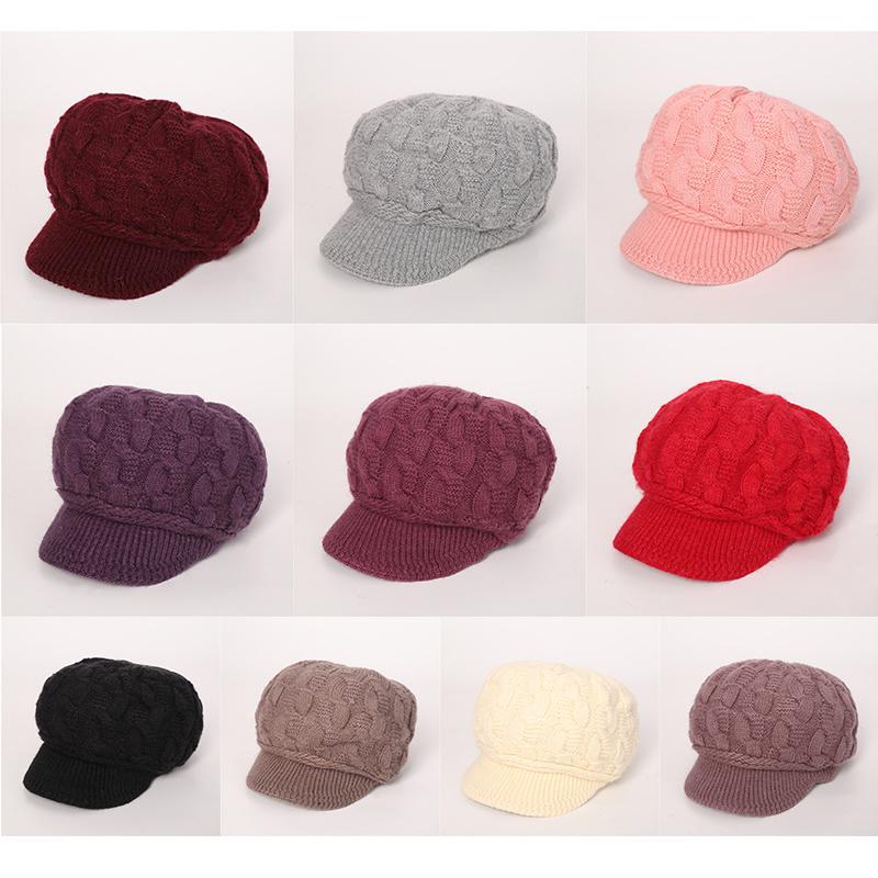 Women Winter Twist Knitted Hat Velvet Thick Warm Beret Flat Brim Visor Ski Cap Solid Color Warm Casual Female Fashion Cap, Khaki
Women Winter Twist Knitted Hat Velvet Thick Warm Beret Flat Brim Visor Ski Cap Solid Color Warm Casual Female Fashion Cap, Khaki