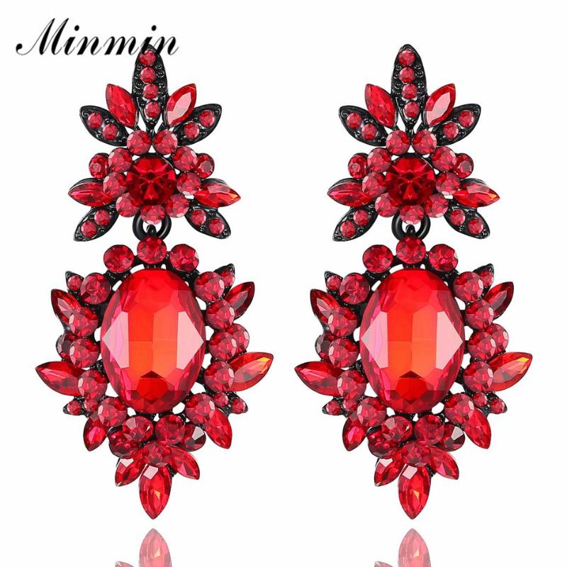 Dangle & Chandelier Minmin Red And Black Color Crystal Flower Shape Large Long Drop Earrings For Woman 2021 Fashion Wedding Party Jewelry EH
Dangle & Chandelier Minmin Red And Black Color Crystal Flower Shape Large Long Drop Earrings For Woman 2021 Fashion Wedding Party Jewelry EH