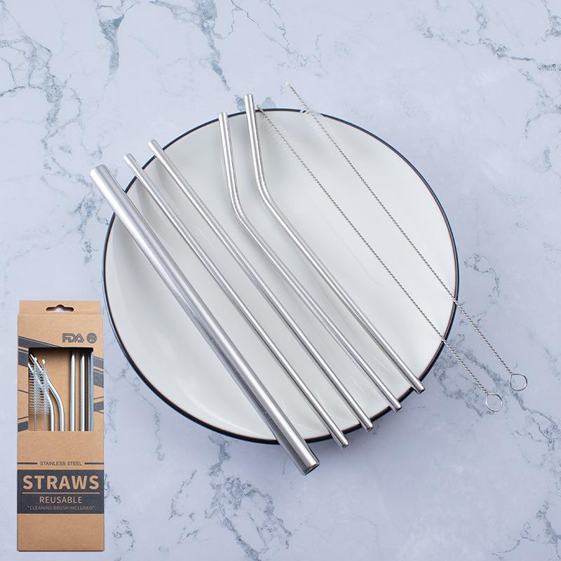 7Pcs/Set 304 Stainless Steel Straws with Cleaning Brush Reusable Metal Drinking Straws For Cocktail Bubble Bar Accessories
7Pcs/Set 304 Stainless Steel Straws with Cleaning Brush Reusable Metal Drinking Straws For Cocktail Bubble Bar Accessories