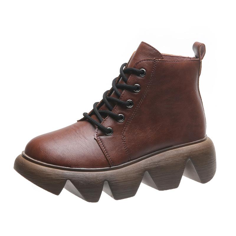 Women Boots Fashionable British Ankle Handmade Shoes Waterproof Platform Personality Thick Sole Casual, Black
Women Boots Fashionable British Ankle Handmade Shoes Waterproof Platform Personality Thick Sole Casual, Black