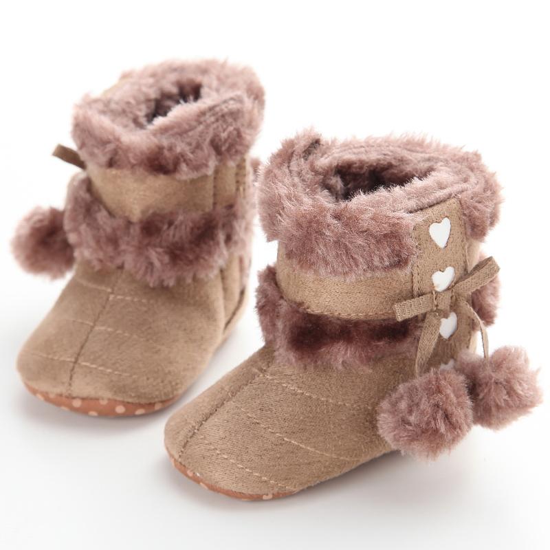 Fashion Cheap White Winter Girl Boots Fleece Baby Shoes Bow Balls Infant Girls Wool Snow Crib Sneakers Soft Sole Toddler Booties, Brown
Fashion Cheap White Winter Girl Boots Fleece Baby Shoes Bow Balls Infant Girls Wool Snow Crib Sneakers Soft Sole Toddler Booties, Brown