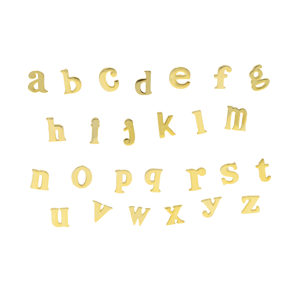 Real 925 Sterling Silver Mini Small Letter Stud Earring 26 Alphabet Initial Earring Diy Name Letter Gold Color Cute Stud Fashion Jewelry