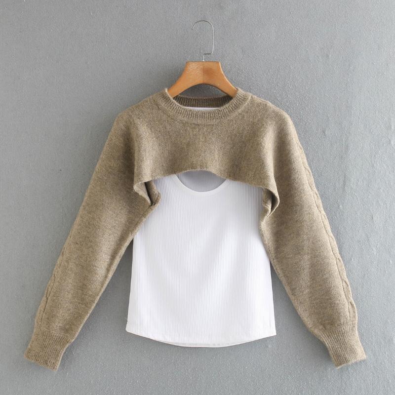 Women Contrast Color Splicing Knitting Sweater Casual Femme Long Sleeve Pullover Fashion Lady Loose Tops, As pic
Women Contrast Color Splicing Knitting Sweater Casual Femme Long Sleeve Pullover Fashion Lady Loose Tops, As pic