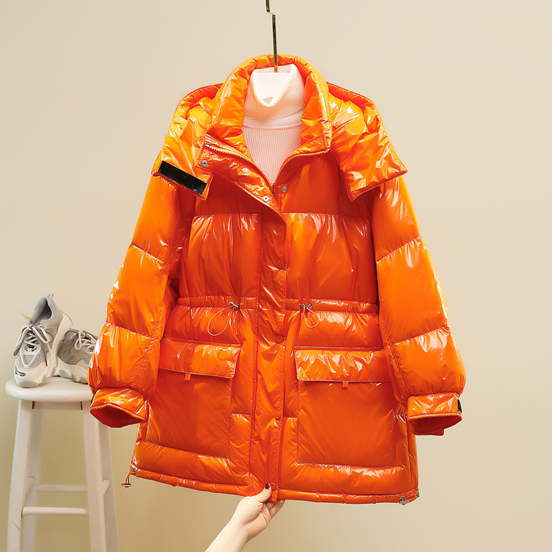 New Winter Jacket Women 90% White Duck Down Parkas Hooded Thicken Warm Female Down Jackets Purple Yellow Snow Feather Outwear T200910