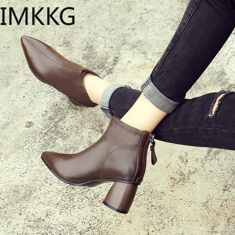 Boot Girl 2020 Autumn/Winter New fashion style pointed ankle boot girl chunky heel high heel nude, Black
Boot Girl 2020 Autumn/Winter New fashion style pointed ankle boot girl chunky heel high heel nude, Black