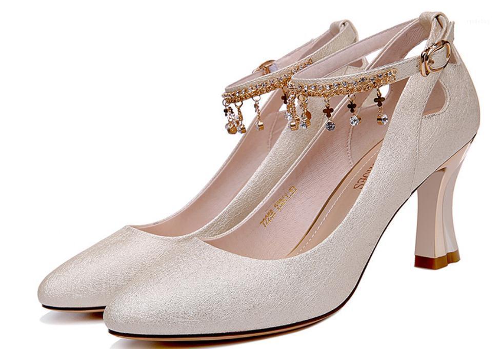 2020 Women's shoes in Spring and Autumn with New style fashion High heel Coarse heel pointed end1, Beige
2020 Women's shoes in Spring and Autumn with New style fashion High heel Coarse heel pointed end1, Beige