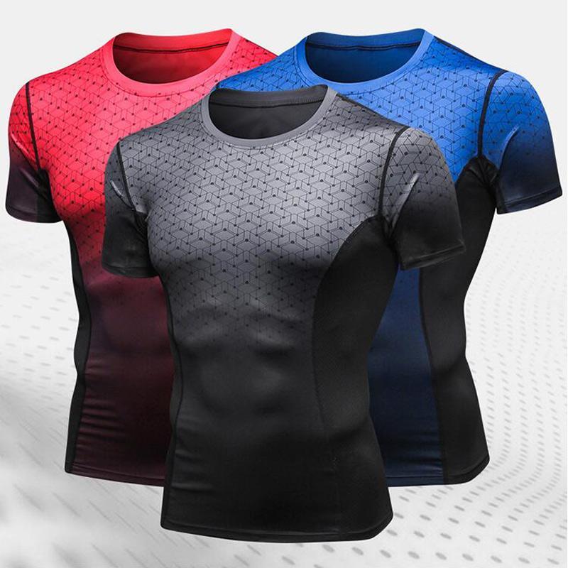 Men Homme Running T-Shirts Printed Quick Dry Slim Compression Gym Tops Sportswear Male Fitness Clothing Bodybuilding Tees 20201, Blue
Men Homme Running T-Shirts Printed Quick Dry Slim Compression Gym Tops Sportswear Male Fitness Clothing Bodybuilding Tees 20201, Blue