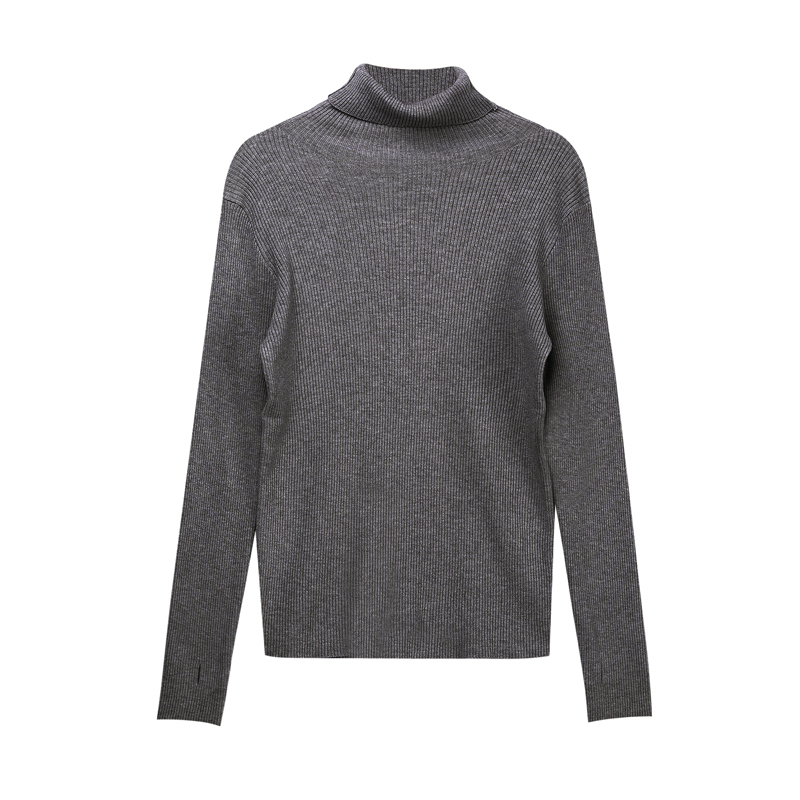 OUMENGKA Women Autumn Winter Casual Turtleneck Sweater Korean Style Cozy Knitted Warm Female Pullover Thumb hole Sweater 201225