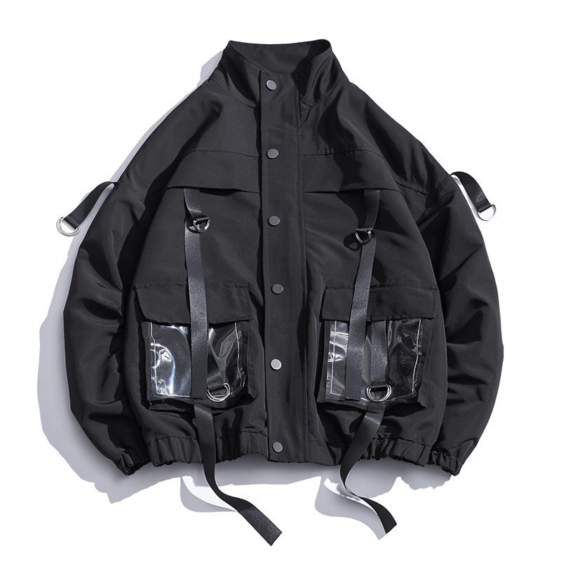 Quality Men Jacket Coats Casual Windbreaker Ribbons Pockets Men's Overalls Bomber Jacket Hip Hop Streetwear Man Outwear, Yellow
Quality Men Jacket Coats Casual Windbreaker Ribbons Pockets Men's Overalls Bomber Jacket Hip Hop Streetwear Man Outwear, Yellow