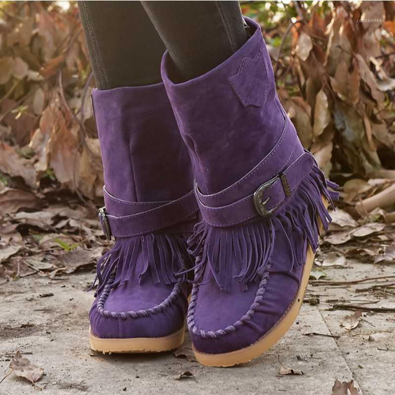 2020 New Winter Women's Boots Fashion Put-on Buckle Low Heel Boots Square Head Tassel Flat Mid-Calf of Women Botas Mujer1, Khaki
2020 New Winter Women's Boots Fashion Put-on Buckle Low Heel Boots Square Head Tassel Flat Mid-Calf of Women Botas Mujer1, Khaki