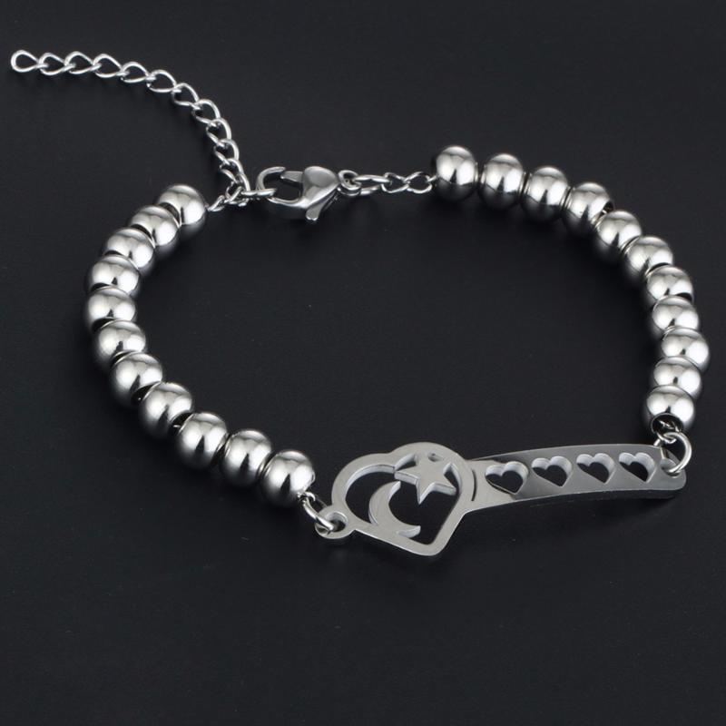 Fashion Jewelry Stainless Steel Bracelets for Women Romantic Couple Gifts Heart Bracelet&Bangle Link Chain Beads Stars Moon SL26
Fashion Jewelry Stainless Steel Bracelets for Women Romantic Couple Gifts Heart Bracelet&Bangle Link Chain Beads Stars Moon SL26