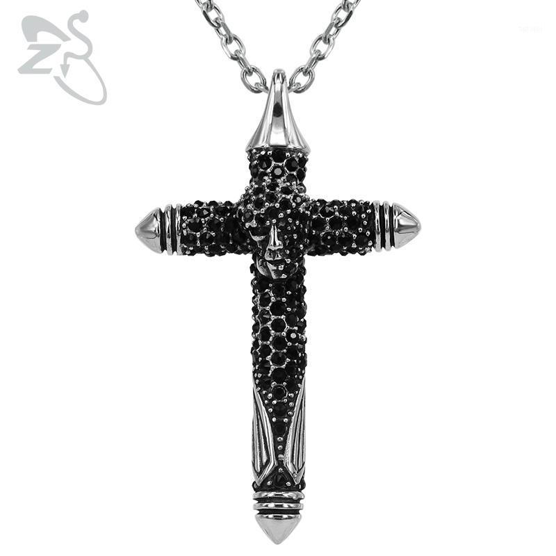 ZS Stainless Steel Cross & Face Pendant Necklace with Black Zirconia Punk Rock Jewelry for Men Hip Hop Biker Accessories 20201
ZS Stainless Steel Cross & Face Pendant Necklace with Black Zirconia Punk Rock Jewelry for Men Hip Hop Biker Accessories 20201