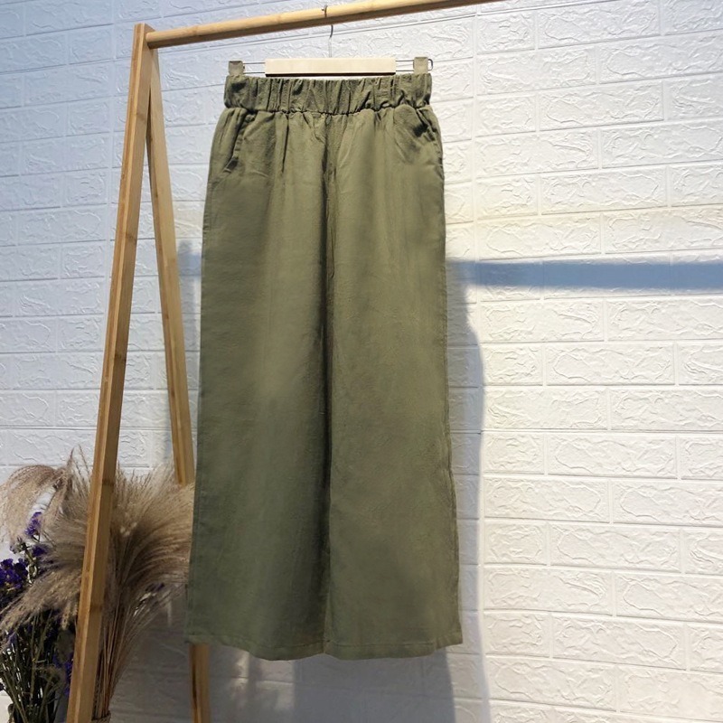 Plus Size White Cotton Pants Women Summer Elastic Waist Loose Casual Black Wide Leg Pants Women's Pocket Ankle Length Trousers 201113