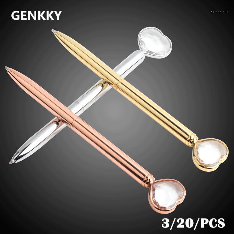 3/20/PCS GENKKY Ball Pen The New Novelty Heart-shaped Diamond Metal Ballpoint pen 8 colors Optional Black ink Student supplies1, 3pcs gold
3/20/PCS GENKKY Ball Pen The New Novelty Heart-shaped Diamond Metal Ballpoint pen 8 colors Optional Black ink Student supplies1, 3pcs gold