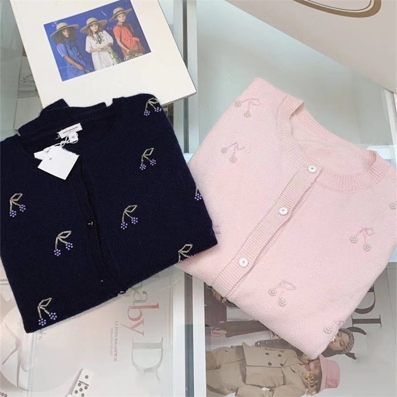 New BP Style Spring&Autumn Pink&Blue Cherry Beading Cardigan Woolen Coat For Baby Girl Kids Knitted Sweaters Knitwear Coat 201109, Red
New BP Style Spring&Autumn Pink&Blue Cherry Beading Cardigan Woolen Coat For Baby Girl Kids Knitted Sweaters Knitwear Coat 201109, Red