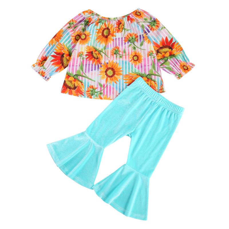Spring Autumn Kids Girls Fashion 2-piece Outfit Set Long Sleeve Floral Print Top+Flared Pants Set for Children Baby Girls
Spring Autumn Kids Girls Fashion 2-piece Outfit Set Long Sleeve Floral Print Top+Flared Pants Set for Children Baby Girls