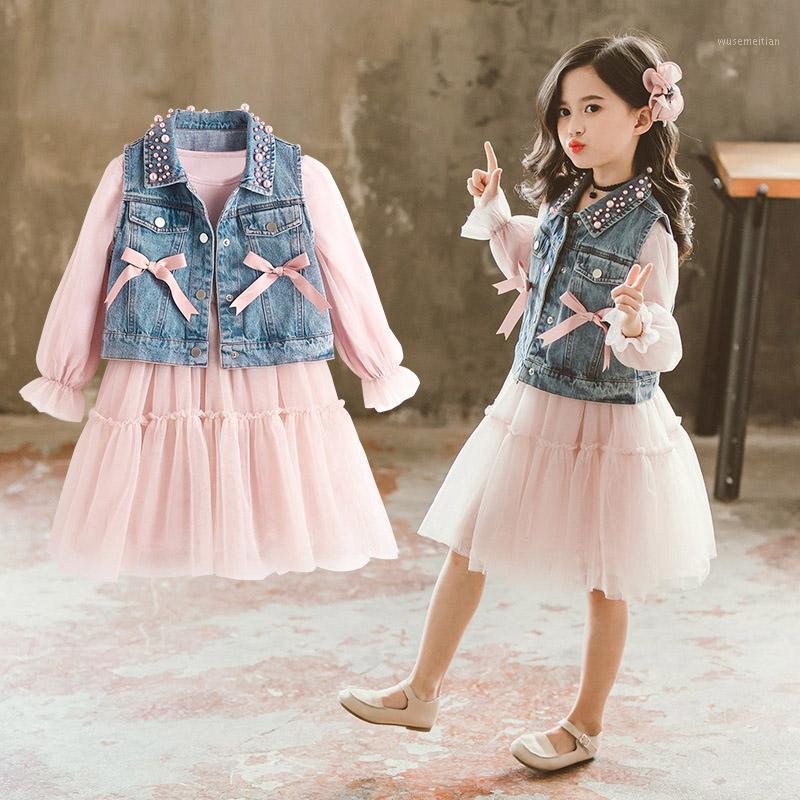 Keelorn Sweet Girls Clothing Sets 2020 New Girls Princess Suits Denim Coats and Pink Mesh Clothes Kids Casual Pearl Outfits1, Ah1151 pink
Keelorn Sweet Girls Clothing Sets 2020 New Girls Princess Suits Denim Coats and Pink Mesh Clothes Kids Casual Pearl Outfits1, Ah1151 pink