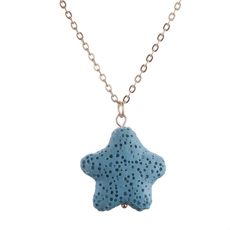 4 Colors Starfish Shape Lava Stone Necklace Volcanic DIY Essential Oil Diffuser Pendant Necklace Charms Collar Jewelry
4 Colors Starfish Shape Lava Stone Necklace Volcanic DIY Essential Oil Diffuser Pendant Necklace Charms Collar Jewelry