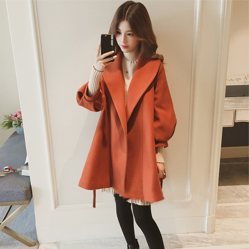 Women Winter Wool Blends Female Long Style Coat Jacket Girls Thick Warm Coats Ladies Open Stitch Wool Feminino Jackets 201112