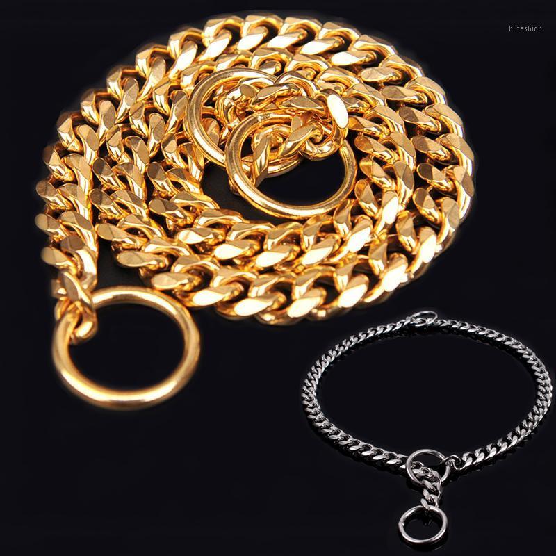 Stainless Steel Slip Pet Dog Chain Heavy Duty Training Choke Chain Collars for Large Dogs Adjustable Safety Control Gold Silver1
Stainless Steel Slip Pet Dog Chain Heavy Duty Training Choke Chain Collars for Large Dogs Adjustable Safety Control Gold Silver1
