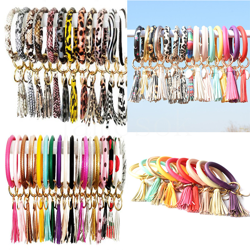 Hot Multiple Styles Pattern Leather Wrap Tassels Bracelets Keychain Wristlet Bracelet Tassel Keychain Round Bangle Key Ring DB186
Hot Multiple Styles Pattern Leather Wrap Tassels Bracelets Keychain Wristlet Bracelet Tassel Keychain Round Bangle Key Ring DB186