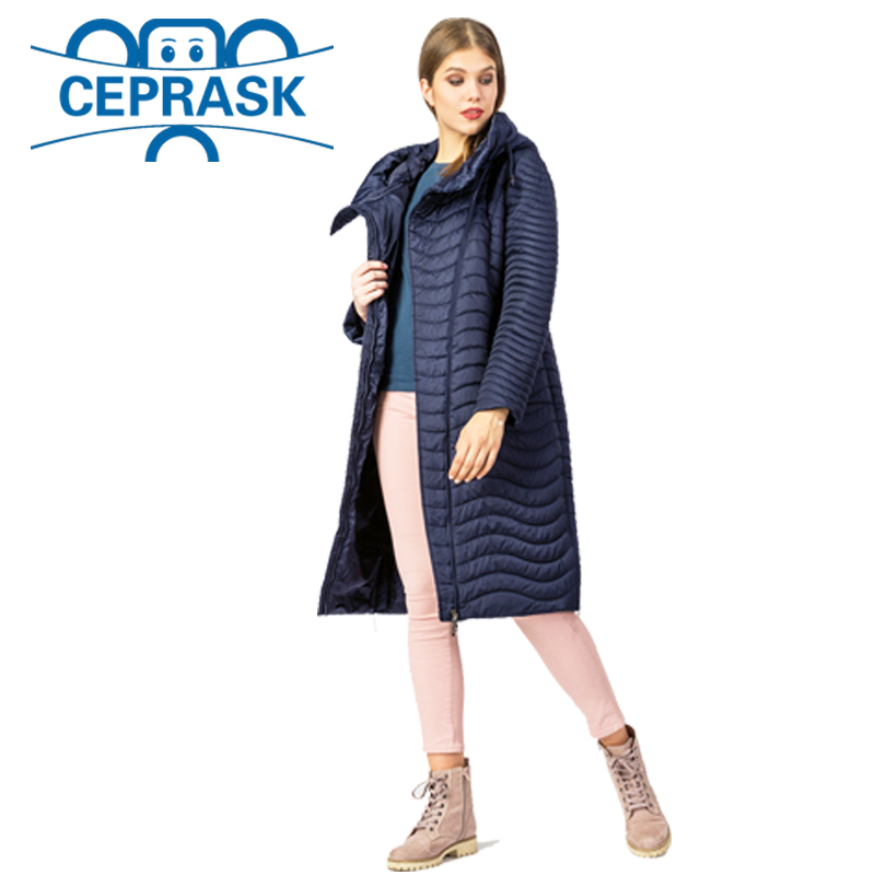 SpringAutumn Collection High Quality Womens Jacket Warm Windproof Thin Women Parka Long Plus Size Female Coat CEPRASK 201026