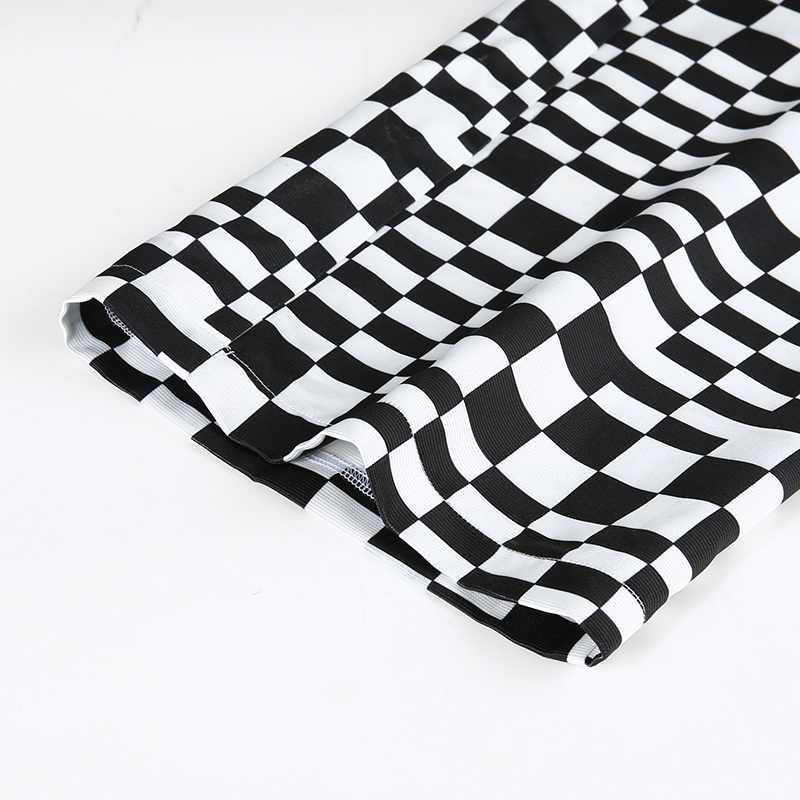 High Waist Loose Wide Checkerboard Punk Contrast Striped Plaid Zebra Cargo Jogger Harajuku Pant Korean Women Streetwear Trouser T200422