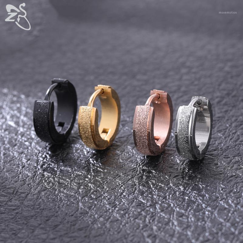 ZS 1 Pair Frosted Stainless Steel Hoop Earrings 4 Colors Round Earrings For Men Women Punk Rock Style Circle Earring Ear Jewelry1
ZS 1 Pair Frosted Stainless Steel Hoop Earrings 4 Colors Round Earrings For Men Women Punk Rock Style Circle Earring Ear Jewelry1