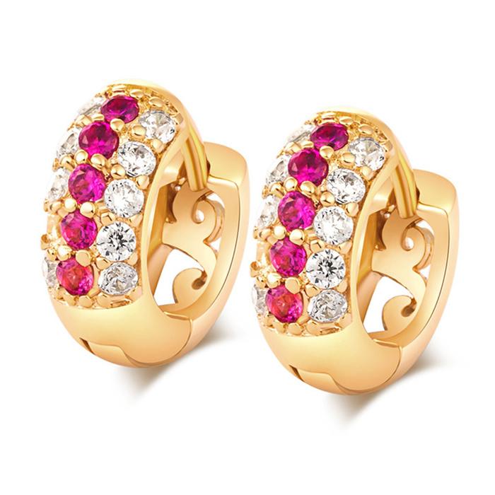 Elegant White Red CZ Crystal Earrings for Women Bridal Wedding Party Gold Color Hoop Earrings Vintage Jewelry Gift
Elegant White Red CZ Crystal Earrings for Women Bridal Wedding Party Gold Color Hoop Earrings Vintage Jewelry Gift