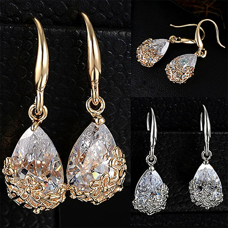 Februaryfrost Brand Designer New Delicate Water Drop Cubic Zirconia Women Drop Earrings Hollow Flower Wrapped Design Jewelry For Women
Februaryfrost Brand Designer New Delicate Water Drop Cubic Zirconia Women Drop Earrings Hollow Flower Wrapped Design Jewelry For Women