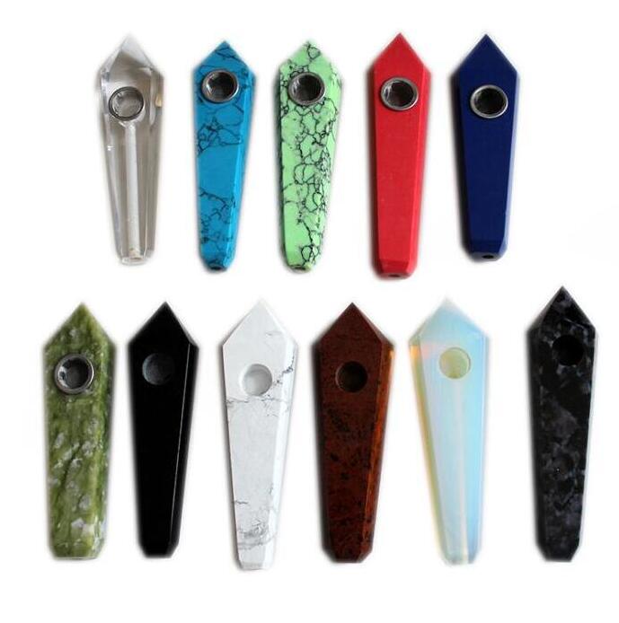 Newest Natural blue green Fluorite Quartz Crystal Pipe 20 styles Smoking Natural Cigarette Stone Tobacco Hand Pipes With Metal Bowl Meshes
Newest Natural blue green Fluorite Quartz Crystal Pipe 20 styles Smoking Natural Cigarette Stone Tobacco Hand Pipes With Metal Bowl Meshes