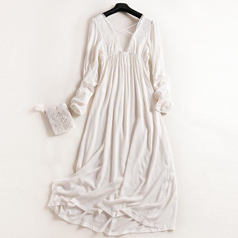 Women' Sleepwear Wholesale- 2021 Princess Women' White Long Pyjamas Lace Nightgown Summer Ladies Pijamas Femininos1
Women' Sleepwear Wholesale- 2021 Princess Women' White Long Pyjamas Lace Nightgown Summer Ladies Pijamas Femininos1