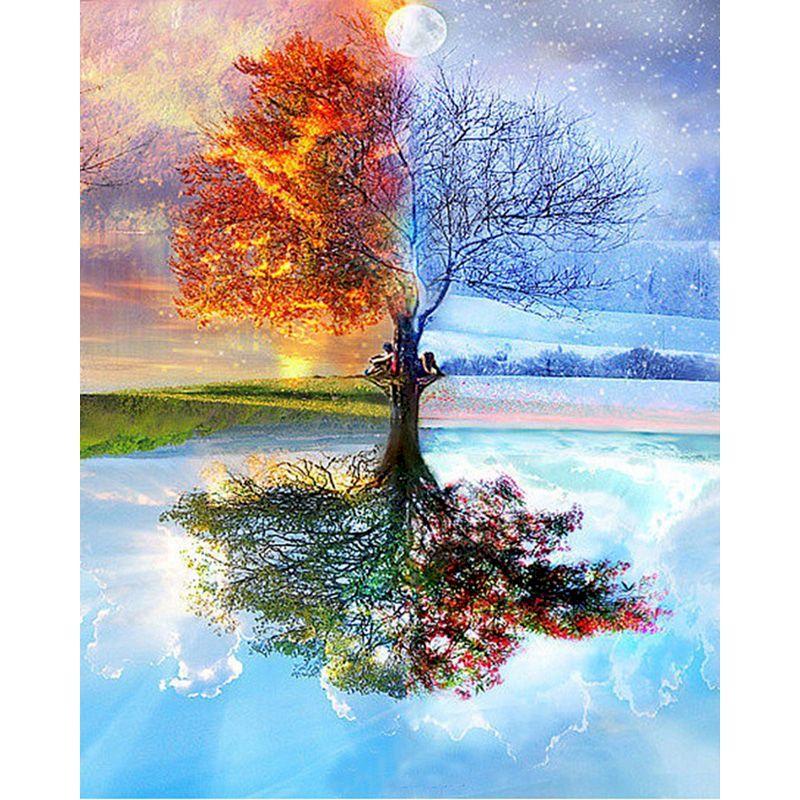 Four seasons tree Painting By Numbers Landscape DIY Oil Painting Landscape Canvas Wedding Decoration Art picture Gift
Four seasons tree Painting By Numbers Landscape DIY Oil Painting Landscape Canvas Wedding Decoration Art picture Gift