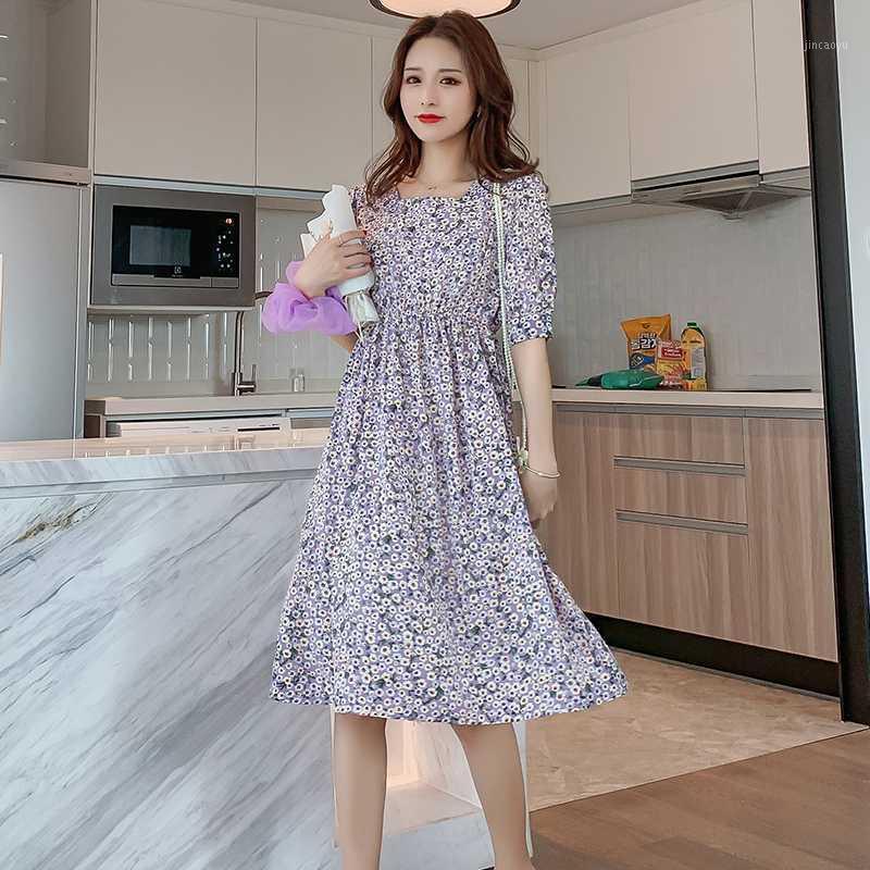336# Maternity Clothes Summer Chiffon Short Sleeve Loose Stylish Floral Dress for Pregnant Women Pregnancy Clothes1, Purple flower
336# Maternity Clothes Summer Chiffon Short Sleeve Loose Stylish Floral Dress for Pregnant Women Pregnancy Clothes1, Purple flower