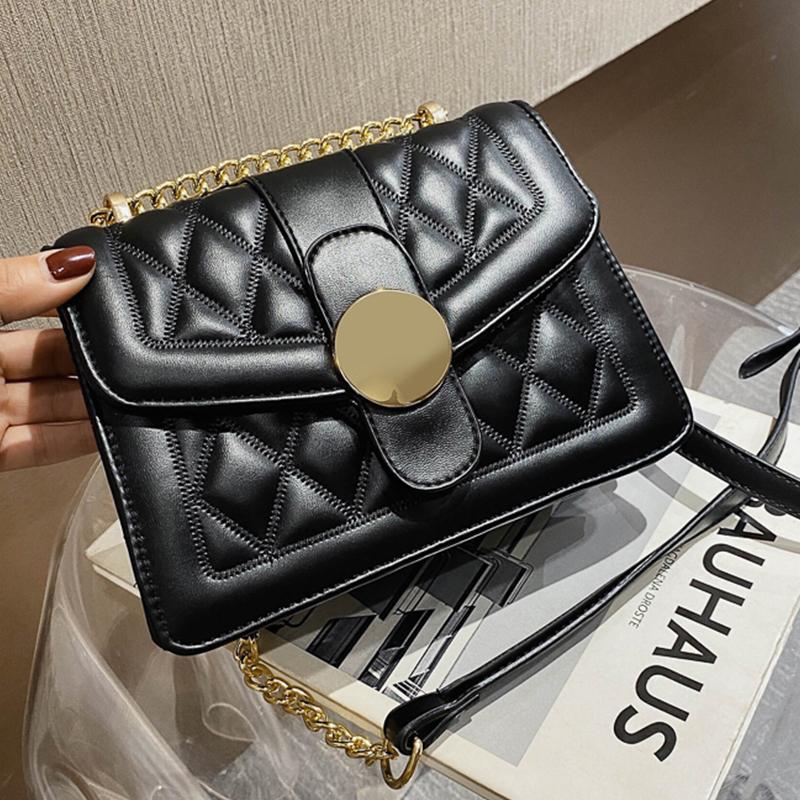 Diamond Lattice Flap Bag PU Leather Shoulder Bags For Women Fashion Round Lock Crossbody Bag Brand Designer High Quality Handbag, Black
Diamond Lattice Flap Bag PU Leather Shoulder Bags For Women Fashion Round Lock Crossbody Bag Brand Designer High Quality Handbag, Black