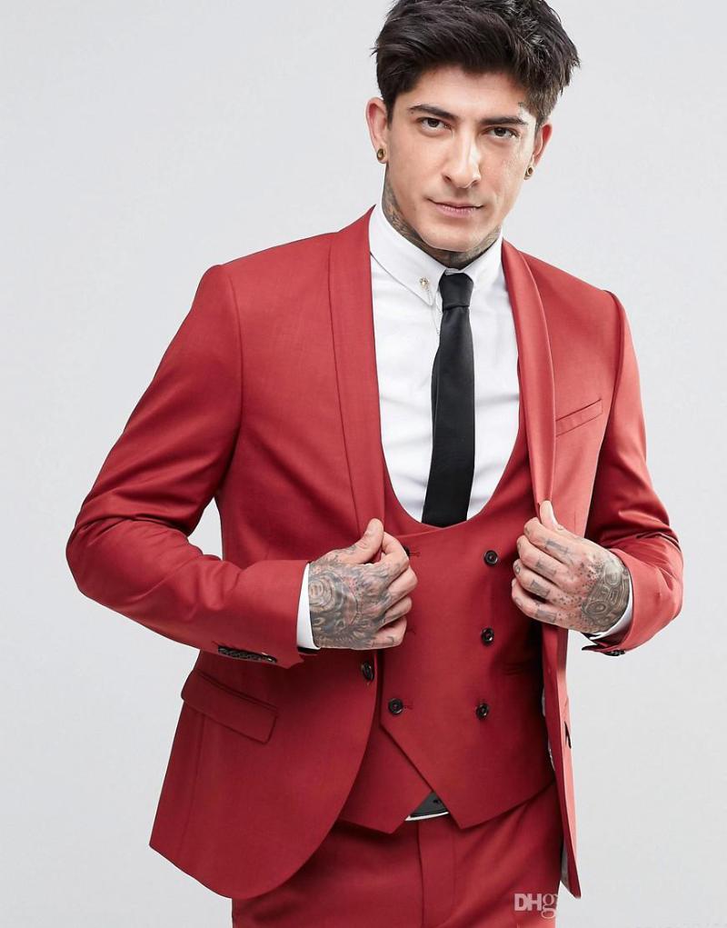 New Fashion Handsome Groom Tuxedos Shawl Lapel One Button Three Pockets Groom Suits Extremely Cool Best Man Suits (Jacket+Pants, As pictures
New Fashion Handsome Groom Tuxedos Shawl Lapel One Button Three Pockets Groom Suits Extremely Cool Best Man Suits (Jacket+Pants, As pictures
