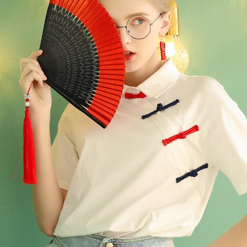 Ladies Chinese Tops 2020 New Summer Tee T-Shirt Retro Oblique Shirt Qipao Cheongsam Top Hanfu Chinese Style Clothing Women 11512
Ladies Chinese Tops 2020 New Summer Tee T-Shirt Retro Oblique Shirt Qipao Cheongsam Top Hanfu Chinese Style Clothing Women 11512