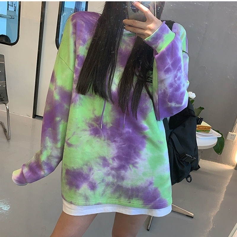 New winter 2021 female 3d tie dye hoodies with long sleeve cord streetwear printed pullover tops y434 Q RGKQ, Chenhse
New winter 2021 female 3d tie dye hoodies with long sleeve cord streetwear printed pullover tops y434 Q RGKQ, Chenhse