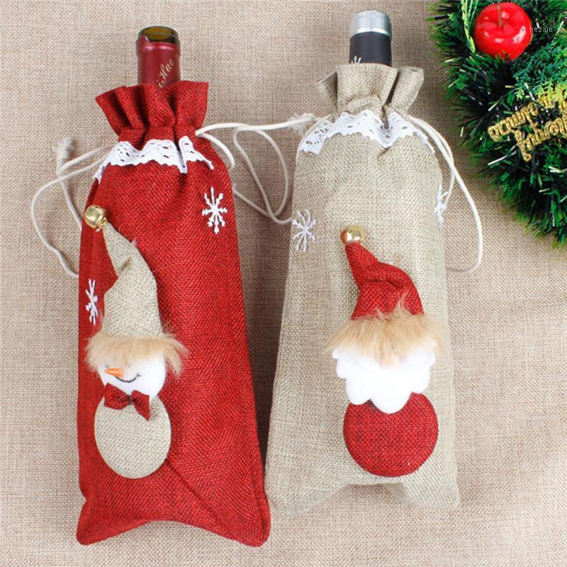 Christmas Wine Bottle Cover Red Wine Gift Bags set Champagne Xmas Home Dinner party Table Decoration Snowman Santa Claus Pattern1
Christmas Wine Bottle Cover Red Wine Gift Bags set Champagne Xmas Home Dinner party Table Decoration Snowman Santa Claus Pattern1