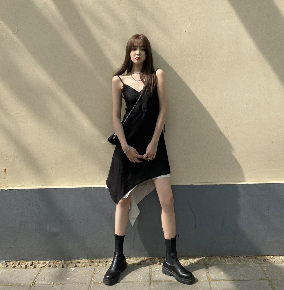 2021 New Summer French retro-thin waistband with false irregular back from two sexy fashion styling stylish v-neck midi dress 7YWQ, Black
2021 New Summer French retro-thin waistband with false irregular back from two sexy fashion styling stylish v-neck midi dress 7YWQ, Black