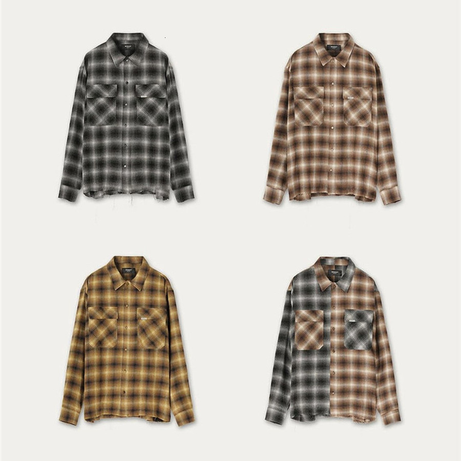 2021 New Flannel Classic Plaid Handmade Hem Distressed Represent Long Sleeve Shirts High Street Metal Cargo Pocket Top Jz1j
2021 New Flannel Classic Plaid Handmade Hem Distressed Represent Long Sleeve Shirts High Street Metal Cargo Pocket Top Jz1j
