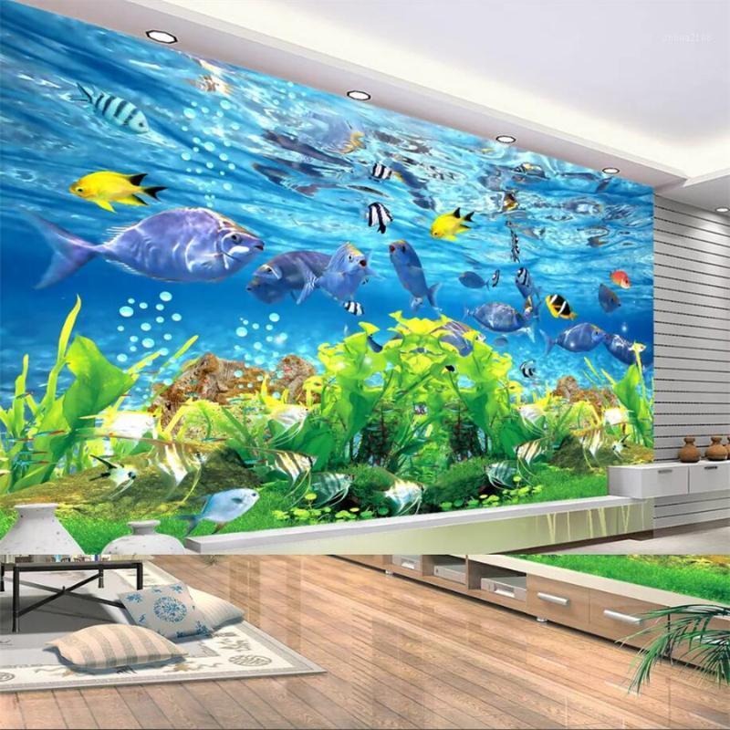 

Custom wallpaper 3D the country's most clear underwater world living room bedroom restaurant TV background wall papel de parede1, As pic