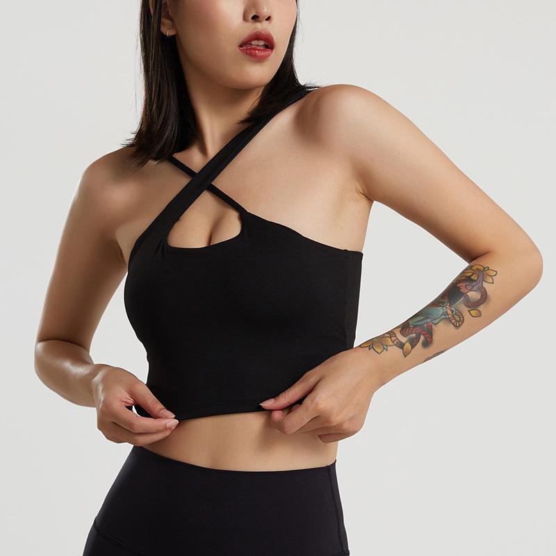 Sexy Yoga Bra Woman Shockproof Fitness High Elastic Brassiers With Pads Two Kinds Of Wearing Gym Workout Push Up Vest Sportswear, Black
Sexy Yoga Bra Woman Shockproof Fitness High Elastic Brassiers With Pads Two Kinds Of Wearing Gym Workout Push Up Vest Sportswear, Black