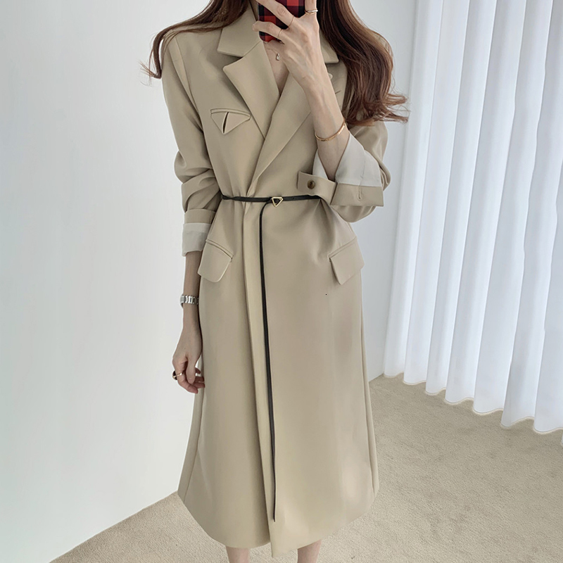 2021 New the Chic Autumn Legogo Black Suit Trench Coat with a Chiseled Belt Buckled Female Collar Streetwear Jacket Outwear MJGM
2021 New the Chic Autumn Legogo Black Suit Trench Coat with a Chiseled Belt Buckled Female Collar Streetwear Jacket Outwear MJGM