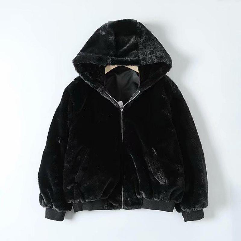 Autumn Winter Fashion New Women Thickening Basic Warm Double Faced Jacket Female Casual Lamb Wool Lining Hooded Outerwear 201017