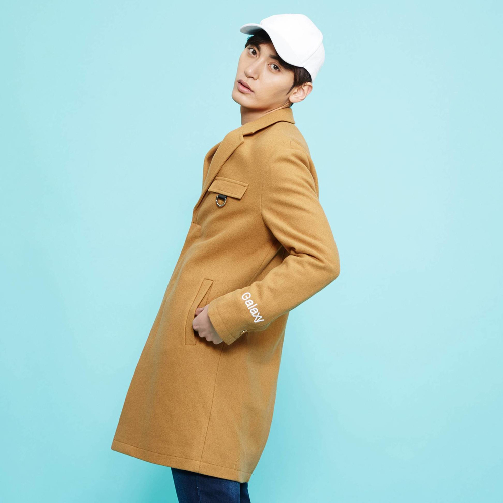 METERSBONWE Winter Men Wool Coat Medium-Long Overcoat Slim Korean Suit 201120