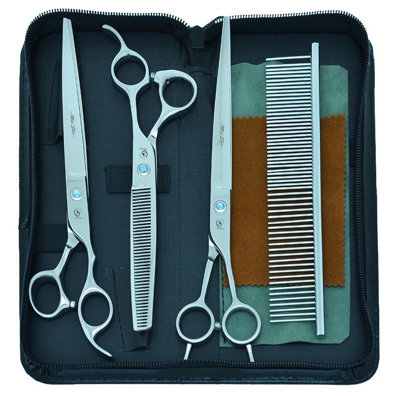 8.0" Big Dogs Grooming Shears Set with Forceps Japanese Steel Pets Cutting Thinning Scissors Curved Tijeras Dog Suppliers B0042A
8.0" Big Dogs Grooming Shears Set with Forceps Japanese Steel Pets Cutting Thinning Scissors Curved Tijeras Dog Suppliers B0042A
