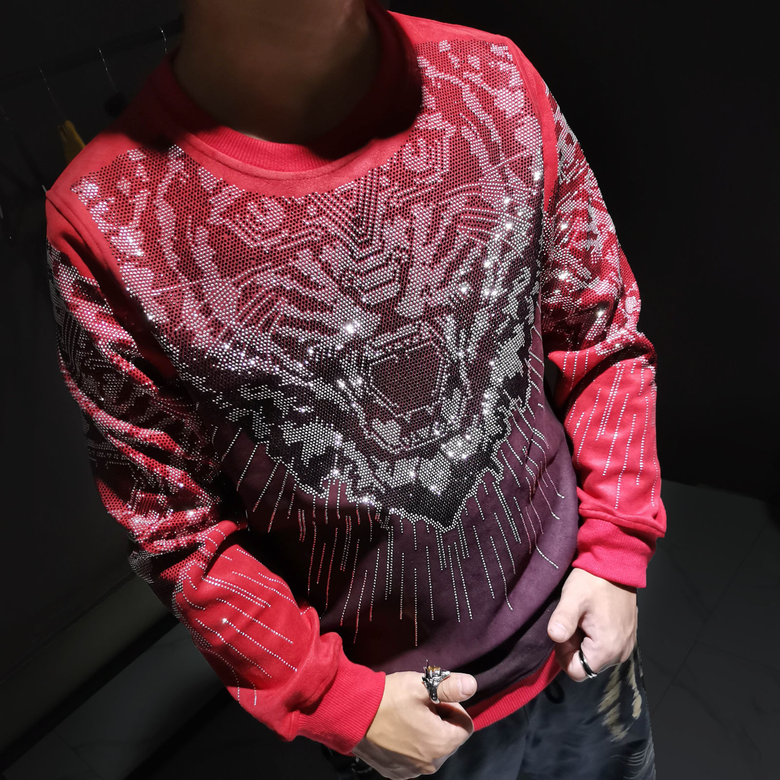 2020 Sequins Pink Red Impression of Tiger's Head Man in Hood Hip Hop Casual Hoodie Streetwear Sweatpants Outerwear Stage Clothes E3sa
2020 Sequins Pink Red Impression of Tiger's Head Man in Hood Hip Hop Casual Hoodie Streetwear Sweatpants Outerwear Stage Clothes E3sa